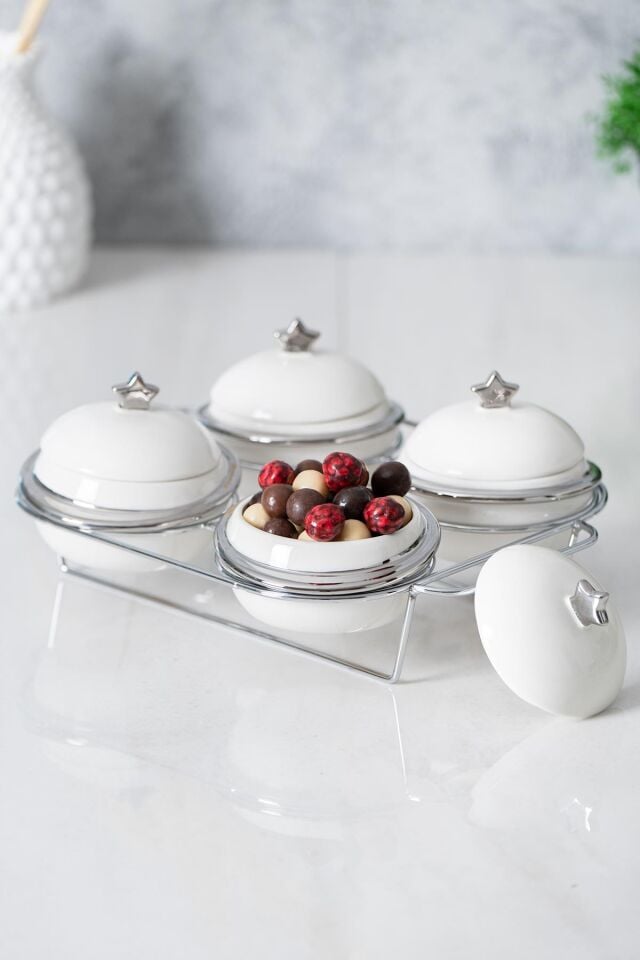 Felix Porselen 5 Parça Sunum Kasesi