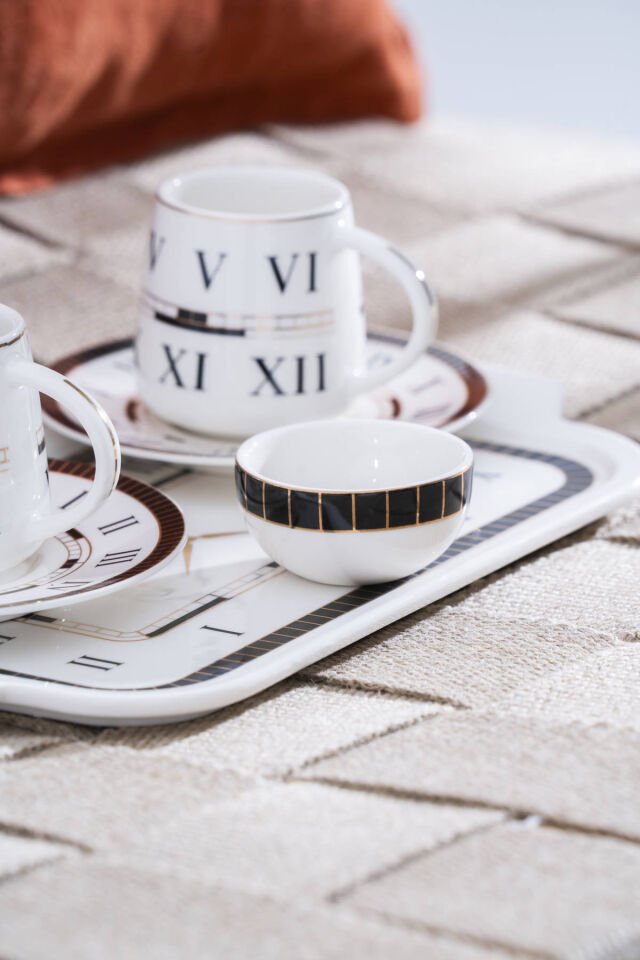 Timeless 2 Kişilik Tepsili Kahve Fincan Takımı - 100 ml