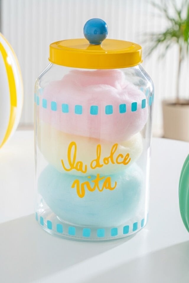 Vicenza Renkli Cam Kavanoz - 4 L