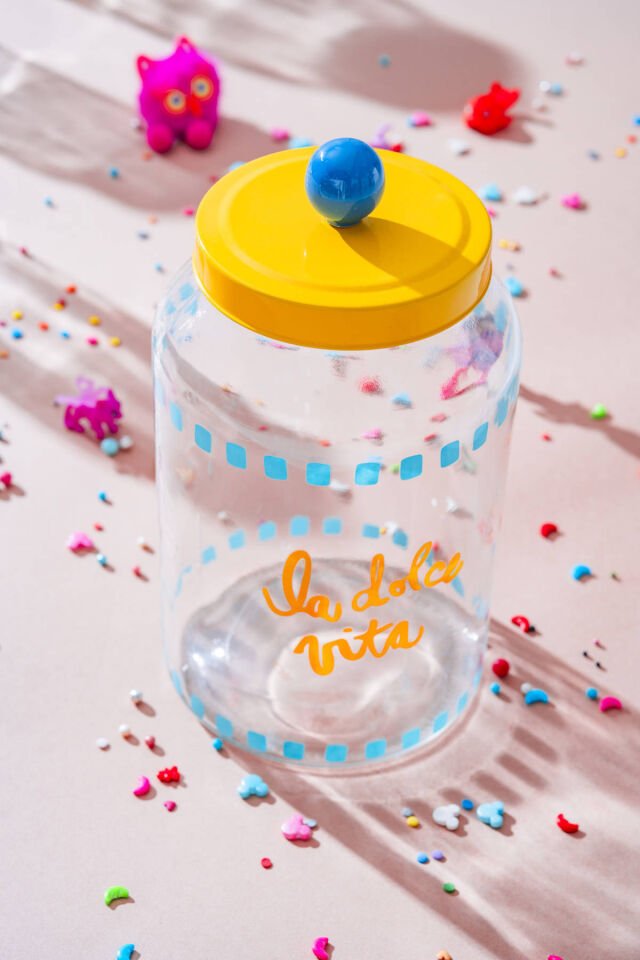 Vicenza Renkli Cam Kavanoz - 4 L