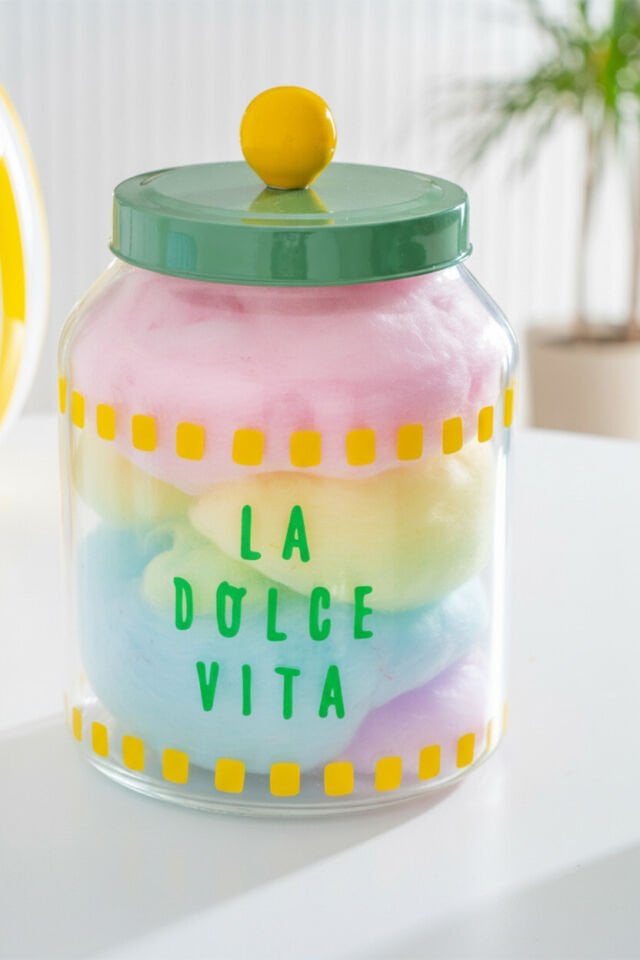 Vicenza Renkli Cam Kavanoz - 2,9 L