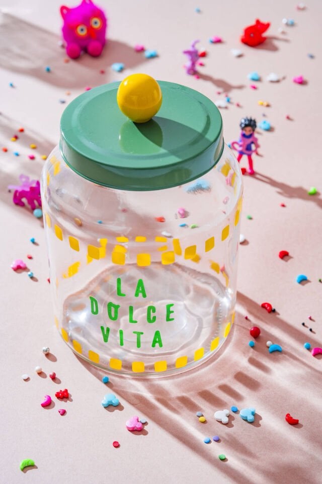 Vicenza Renkli Cam Kavanoz - 2,9 L