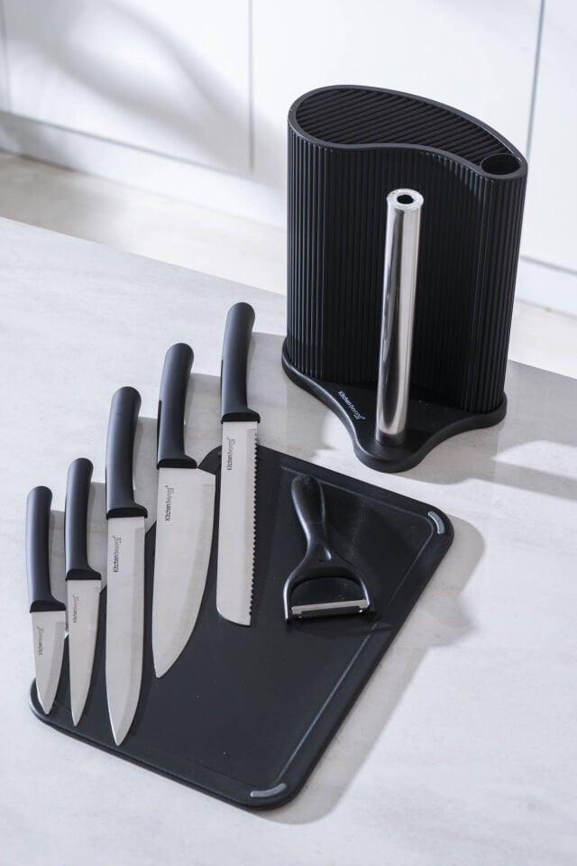 Cooper 8 Parça Standlı Kesme Tahtası Ve Bıçak Seti