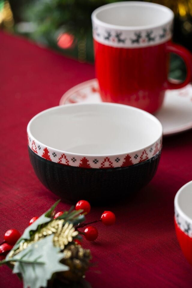 Santa 2 Kişilik 6 Parça Kupa-Kase Seti