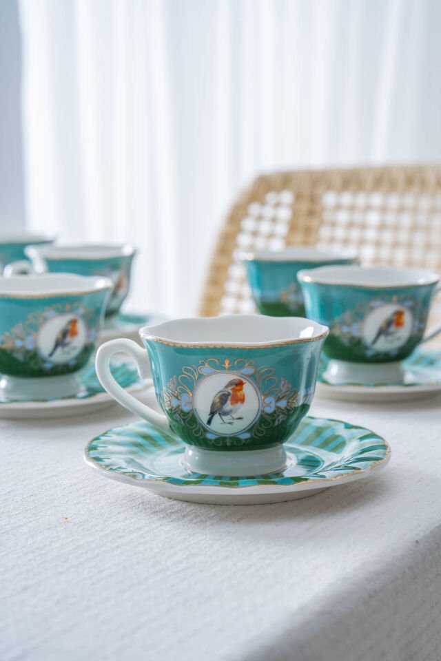 Lumiere 6 Kişilik Porselen Kahve Fincan Takımı - 90 ml