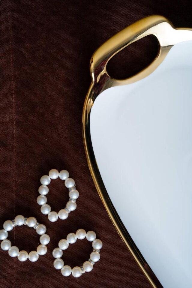 Arven Oval Gold Sunum Tepsisi - 41 cm