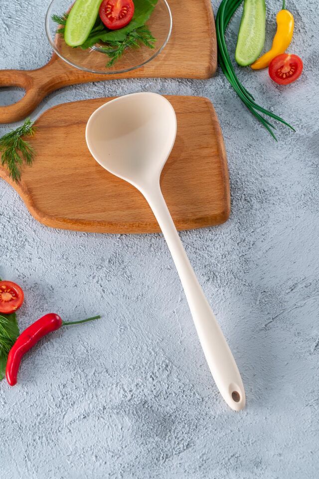 Sweet Silikon Kepçe - 30cm Krem