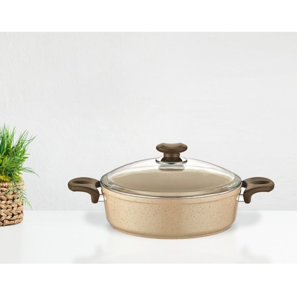 Gülsan Safran Granit 24 cm Basık Tencere