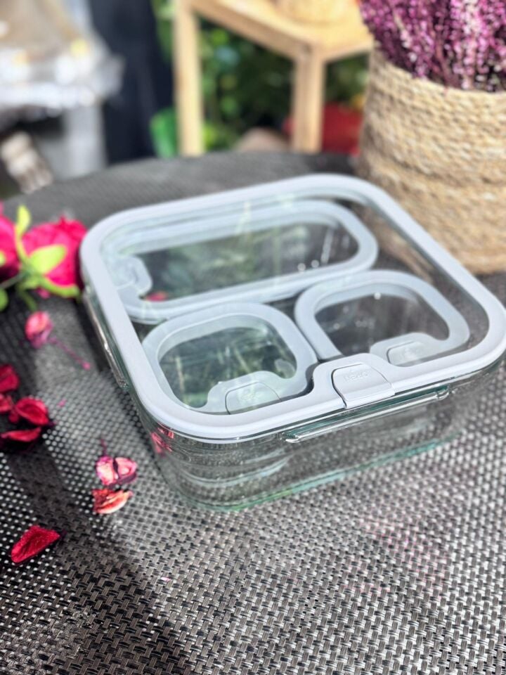 Livia 4 Lü Cam Saklama Kabı & Kahvaltılık