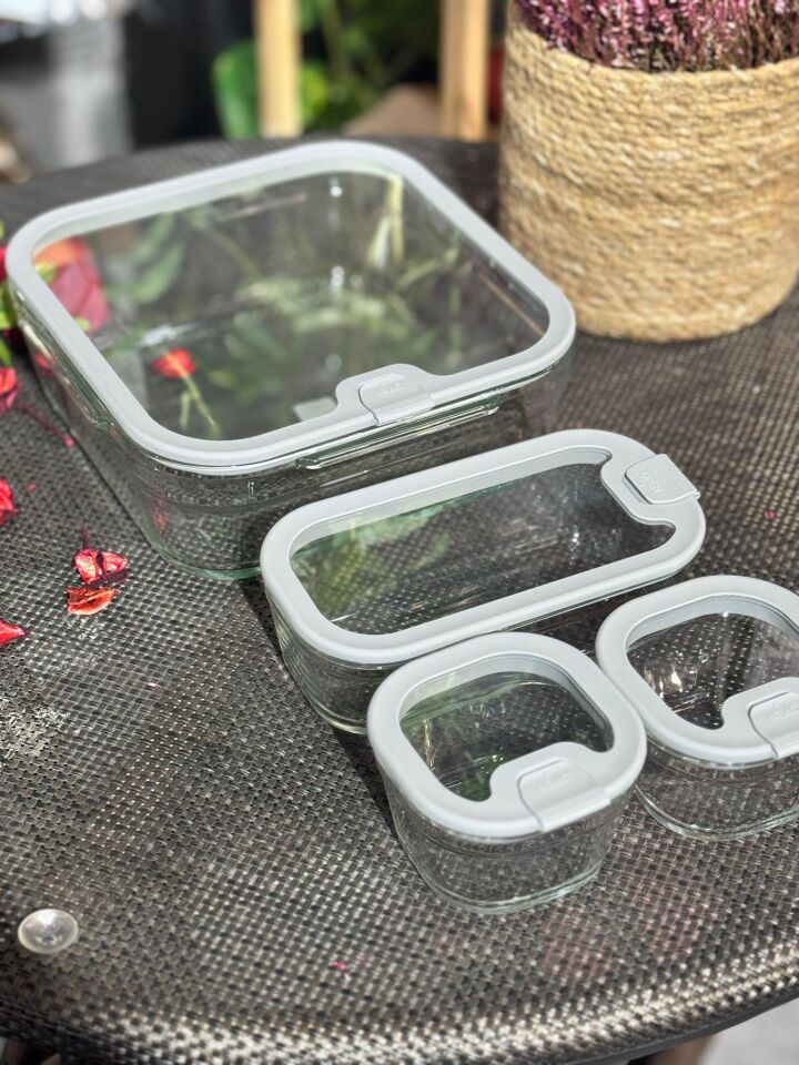 Livia 4 Lü Cam Saklama Kabı & Kahvaltılık